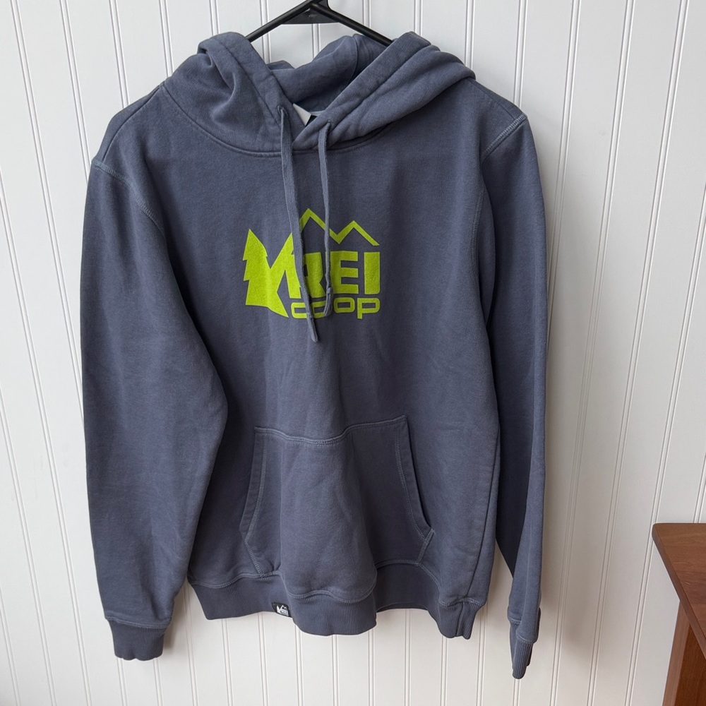 REI Women's Gray Hoodie with Lime Accent